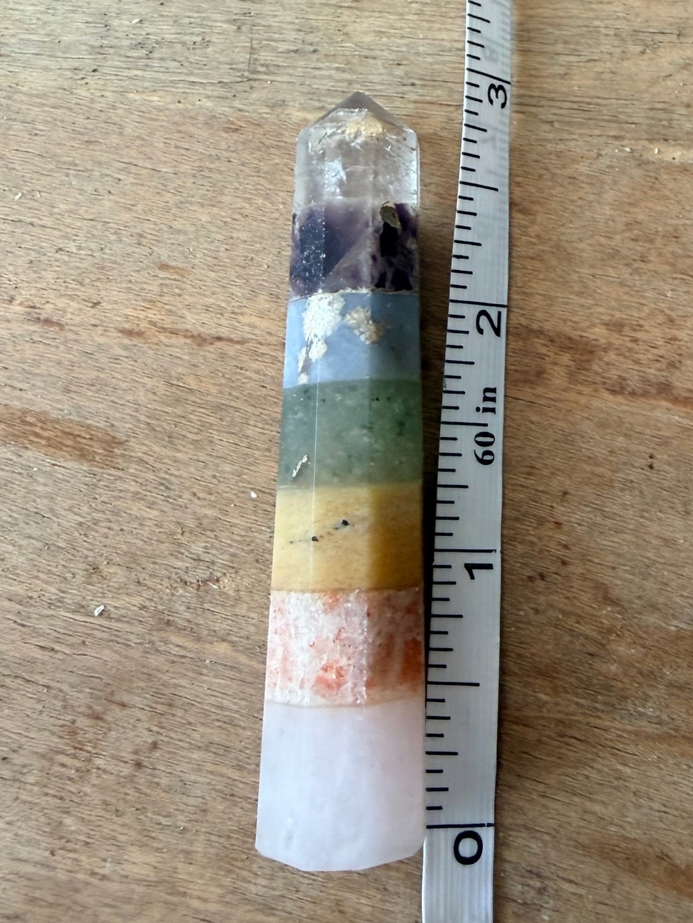7 Chakra Crystal Tower Point 3.25” Mixed Natural Stone Gemstone